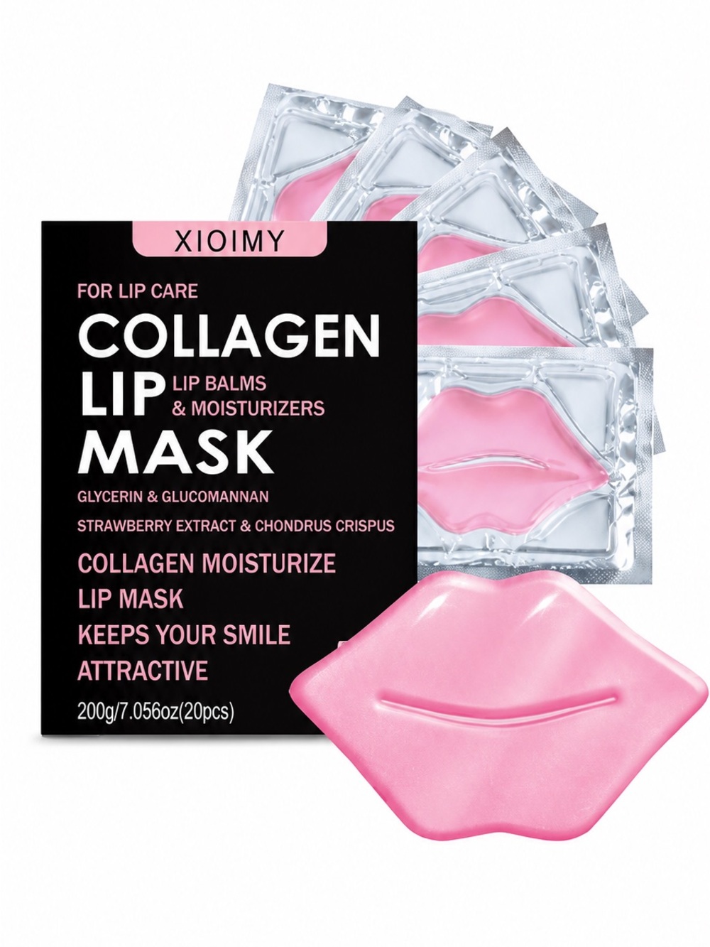 Collagen Lip Masks 20 Pack Hydrating Moisturizing Lip Care New